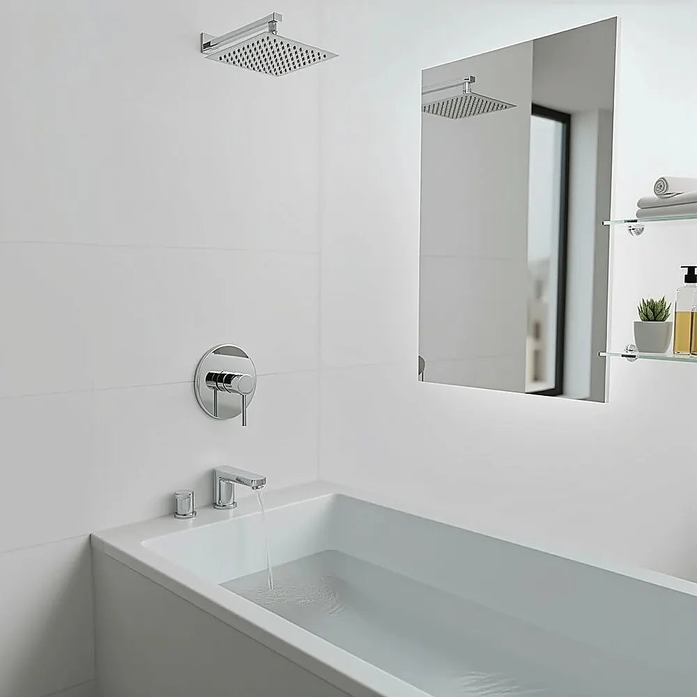Shower Bath Mixer Tap Bathroom WATERMARK Approved - Chrome - Image 5