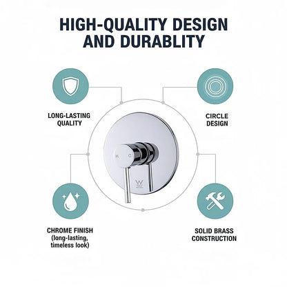 Shower Bath Mixer Tap Bathroom WATERMARK Approved - Chrome - Image 9
