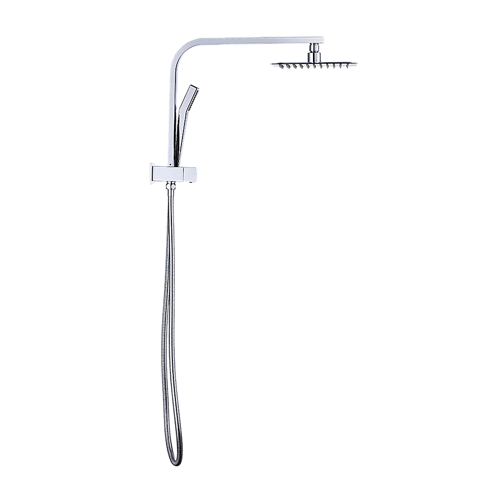 WELS 8" Rain Shower Head Set Square Dual Heads Faucet High Pressure Hand Held - Image 9