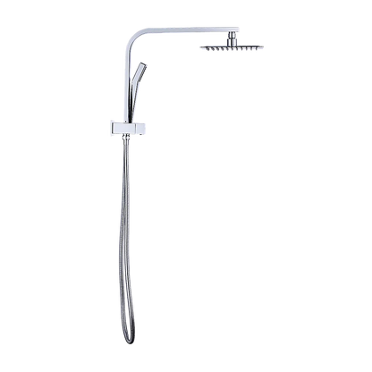 WELS 8" Rain Shower Head Set Square Dual Heads Faucet High Pressure Hand Held - Image 9