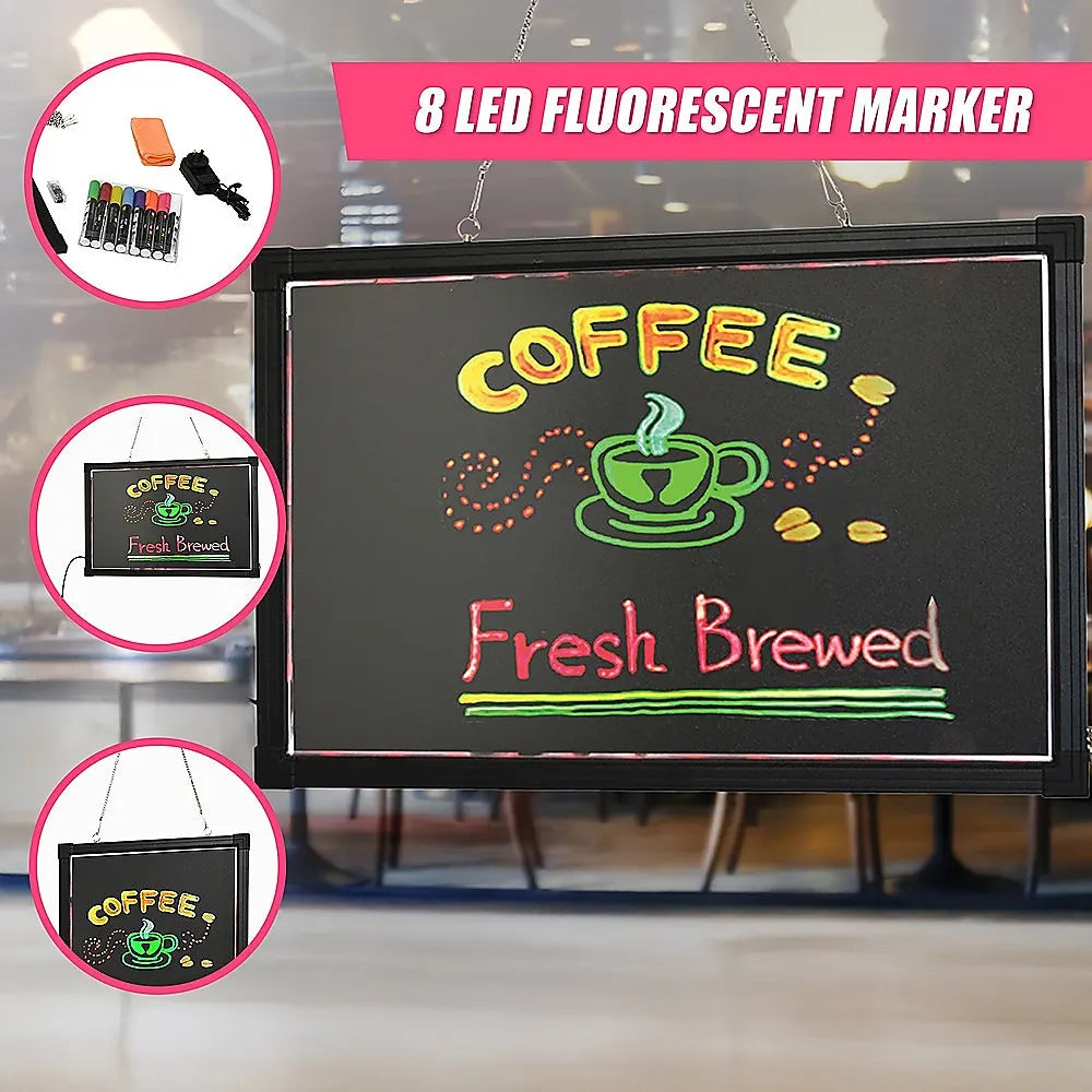 40x60cm LED Drawing Writing Board Fluorescent Light Up Sensory Play - Image 6