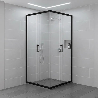 900 x 900mm Sliding Door Nano Safety Glass Shower Screen By Della Francesca - Image 2