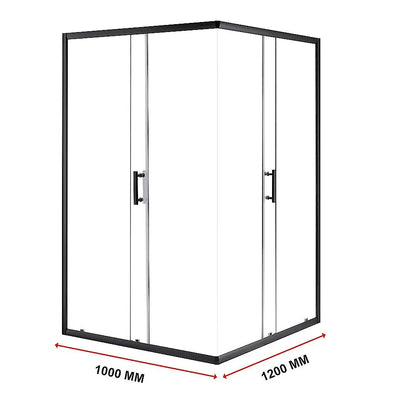 1000 x 1200mm Sliding Door Nano Safety Glass Shower Screen By Della Francesca - Image 8