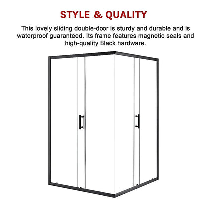 1200 x 1000mm Sliding Door Nano Safety Glass Shower Screen By Della Francesca - Image 6
