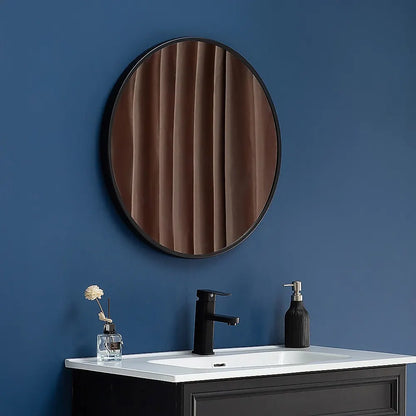 80cm Round Wall Mirror Bathroom Makeup Mirror by Della Francesca - Image 2