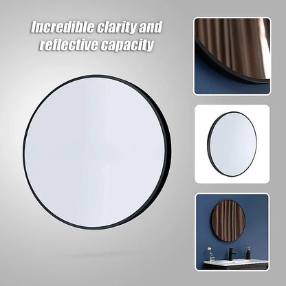80cm Round Wall Mirror Bathroom Makeup Mirror by Della Francesca - Image 7