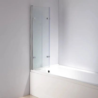 3 Fold Chrome Folding Bath Shower Screen Door Panel 1300mm x 1400mm - Image 6