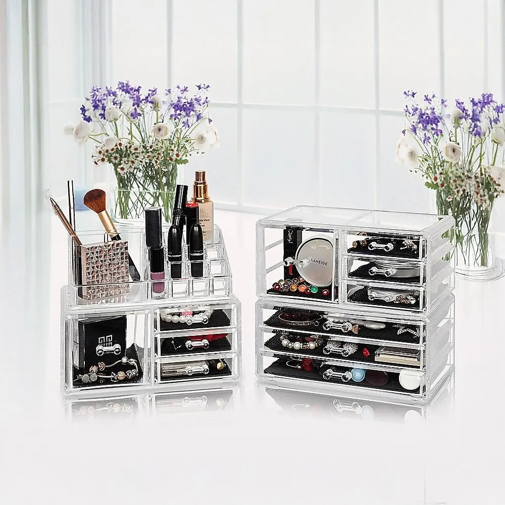 11 Drawers Clear Acrylic Tower Organiser Cosmetic jewellery Luxury Storage Cabinet - Image 3