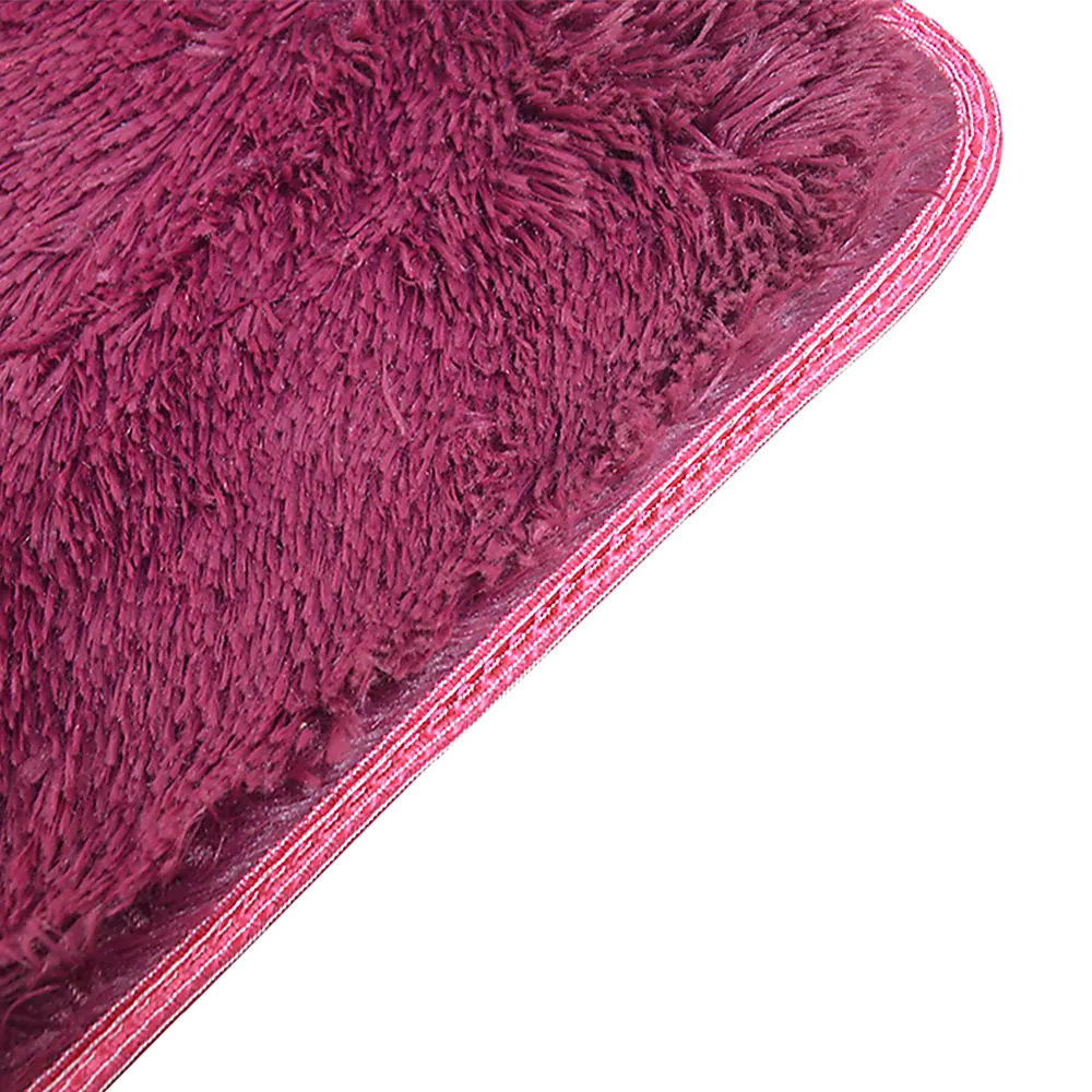 230x200cm Floor Rugs Large Shaggy Rug Area Carpet Bedroom Living Room Mat - Burgundy - Image 4