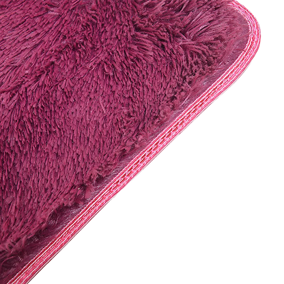 230x200cm Floor Rugs Large Shaggy Rug Area Carpet Bedroom Living Room Mat - Burgundy - Image 4
