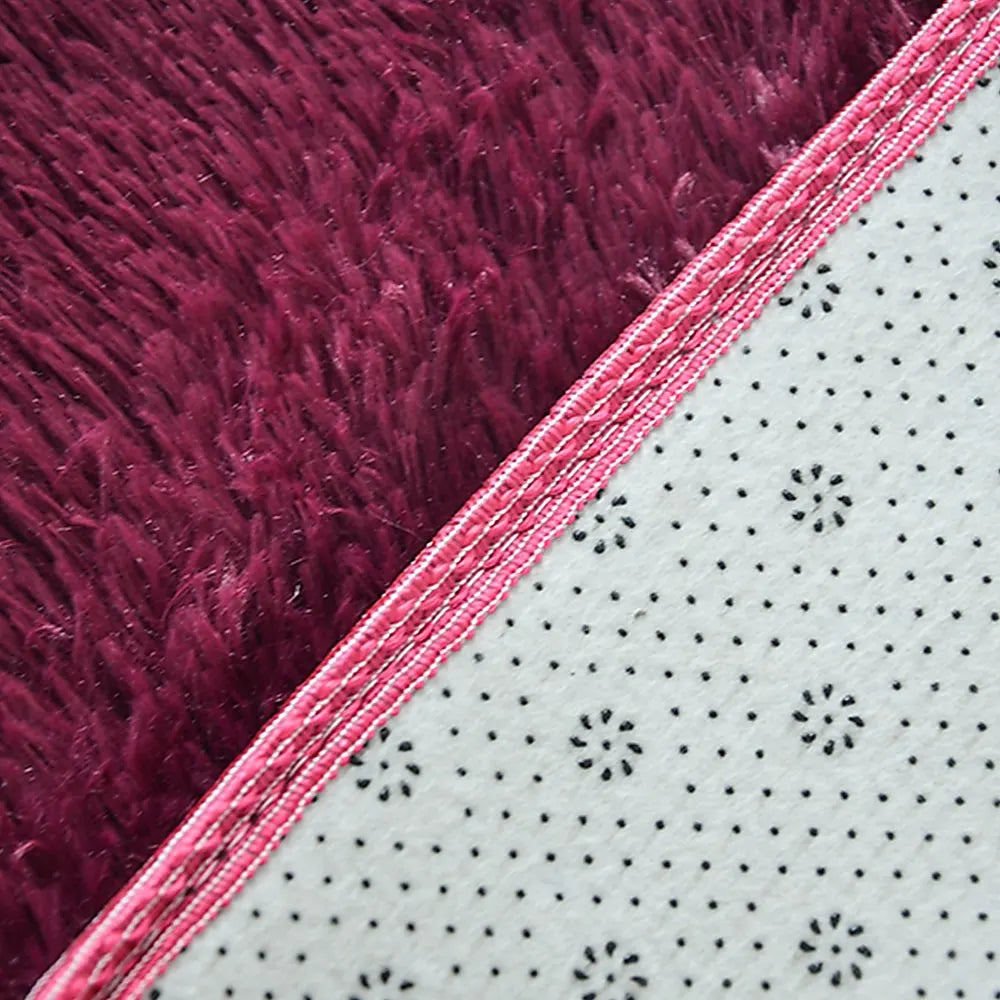 230x200cm Floor Rugs Large Shaggy Rug Area Carpet Bedroom Living Room Mat - Burgundy - Image 6