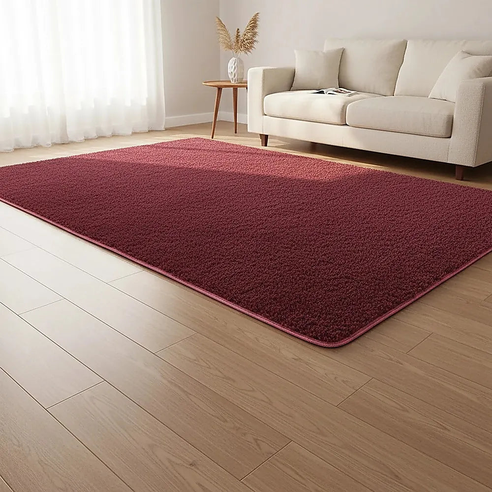 230x200cm Floor Rugs Large Shaggy Rug Area Carpet Bedroom Living Room Mat - Burgundy - Image 7