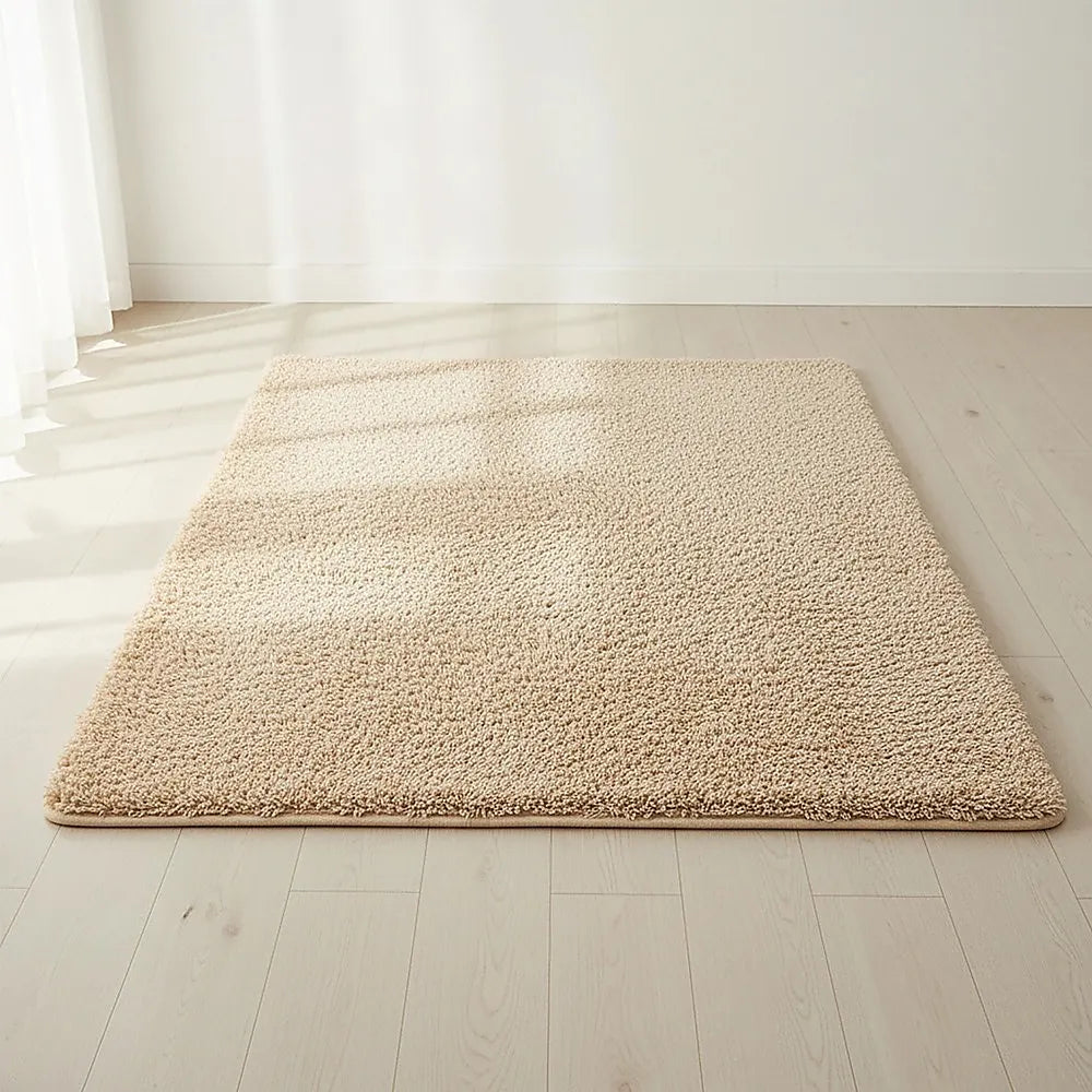 200x140cm Floor Rugs Large Shaggy Rug Area Carpet Bedroom Living Room Mat - Beige - Image 5
