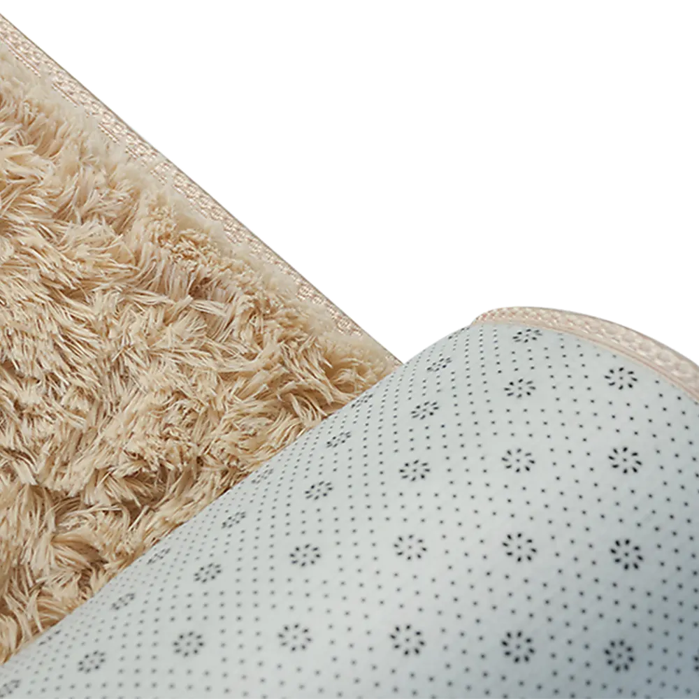 230x160cm Floor Rugs Large Shaggy Rug Area Carpet Bedroom Living Room Mat - Beige - Image 4