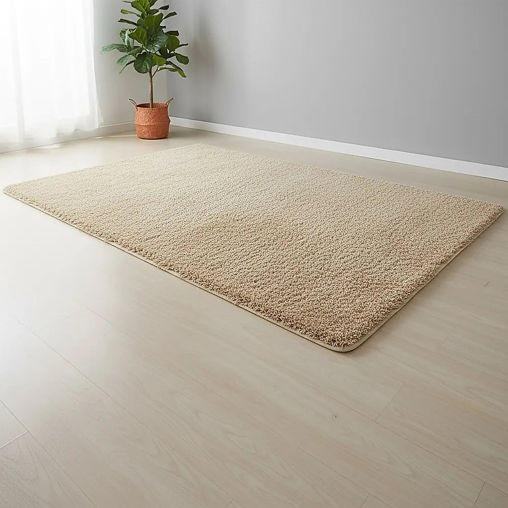 230x160cm Floor Rugs Large Shaggy Rug Area Carpet Bedroom Living Room Mat - Beige - Image 7