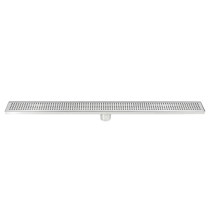 900mm Bathroom Shower Stainless Steel Grate Drain w/Centre outlet Floor Waste Square Pattern