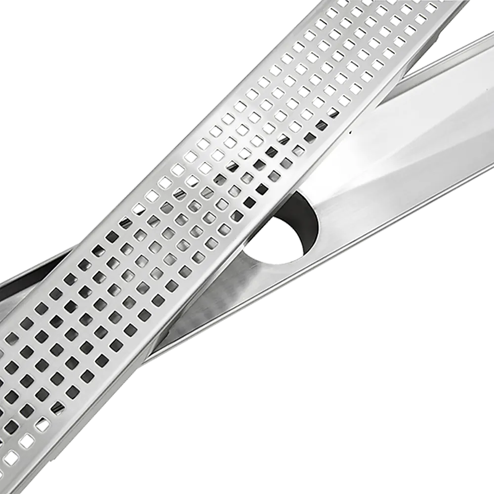 900mm Bathroom Shower Stainless Steel Grate Drain w/Centre outlet Floor Waste Square Pattern - Image 7