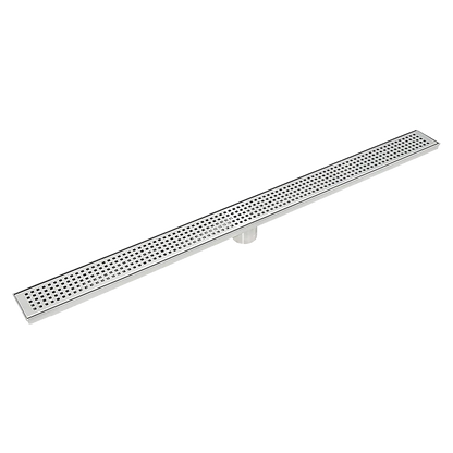 900mm Bathroom Shower Stainless Steel Grate Drain w/Centre outlet Floor Waste Square Pattern - Image 9