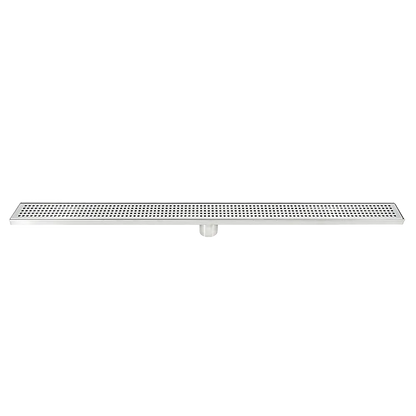 1000mm Bathroom Shower Stainless Steel Grate Drain w/Centre outlet Floor Waste Square Pattern