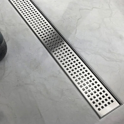 1000mm Bathroom Shower Stainless Steel Grate Drain w/Centre outlet Floor Waste Square Pattern - Image 2