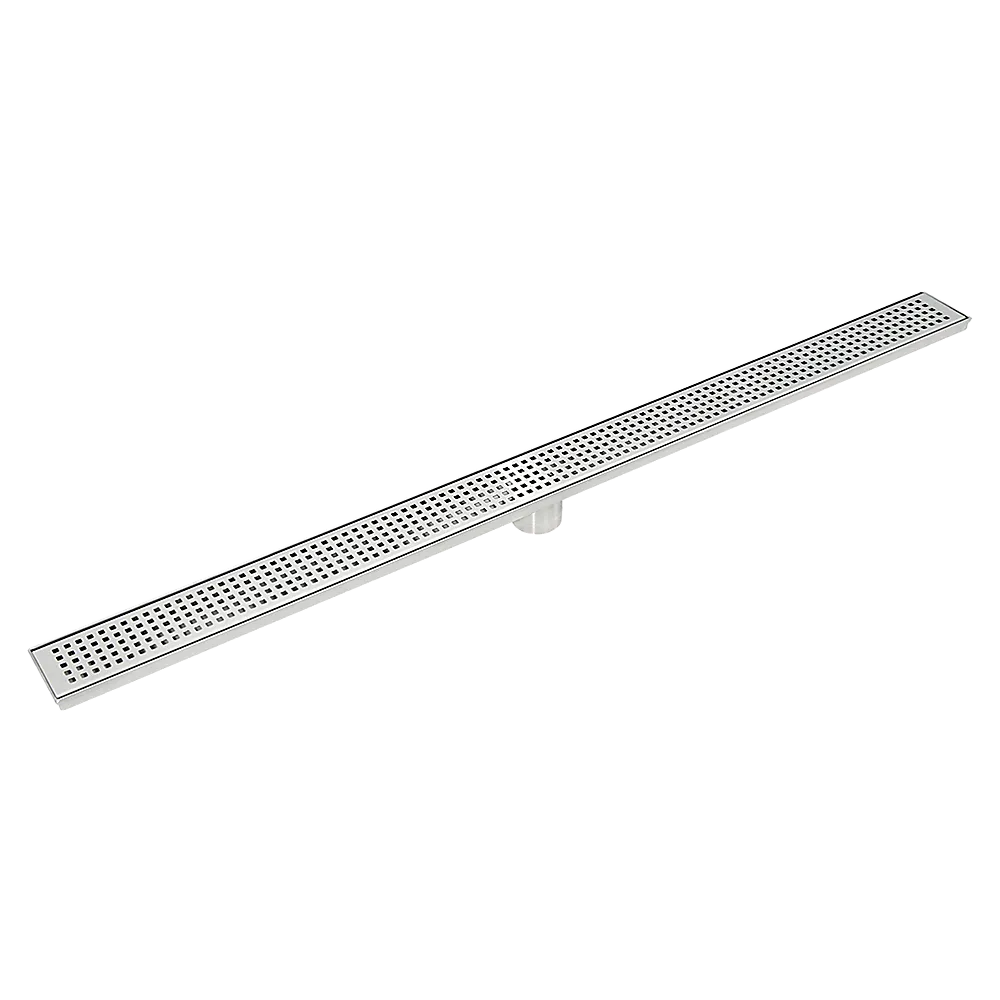 1000mm Bathroom Shower Stainless Steel Grate Drain w/Centre outlet Floor Waste Square Pattern - Image 9