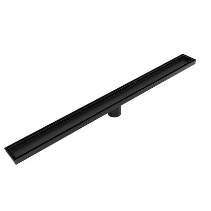 1000mm Tile Insert Bathroom Shower Black Grate Drain w/Centre outlet Floor Waste - Image 7