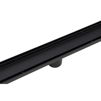 1000mm Tile Insert Bathroom Shower Black Grate Drain w/Centre outlet Floor Waste - Image 8