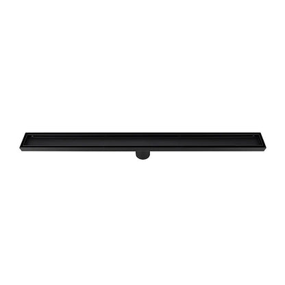 1000mm Tile Insert Bathroom Shower Black Grate Drain w/Centre outlet Floor Waste - Image 9