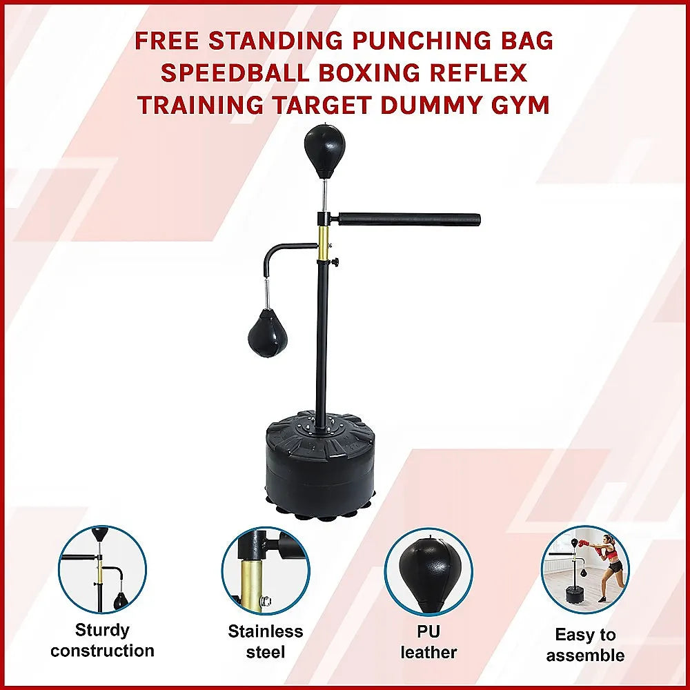 Free Standing Punching Bag Speedball Boxing Reflex Training Dummy - Image 3