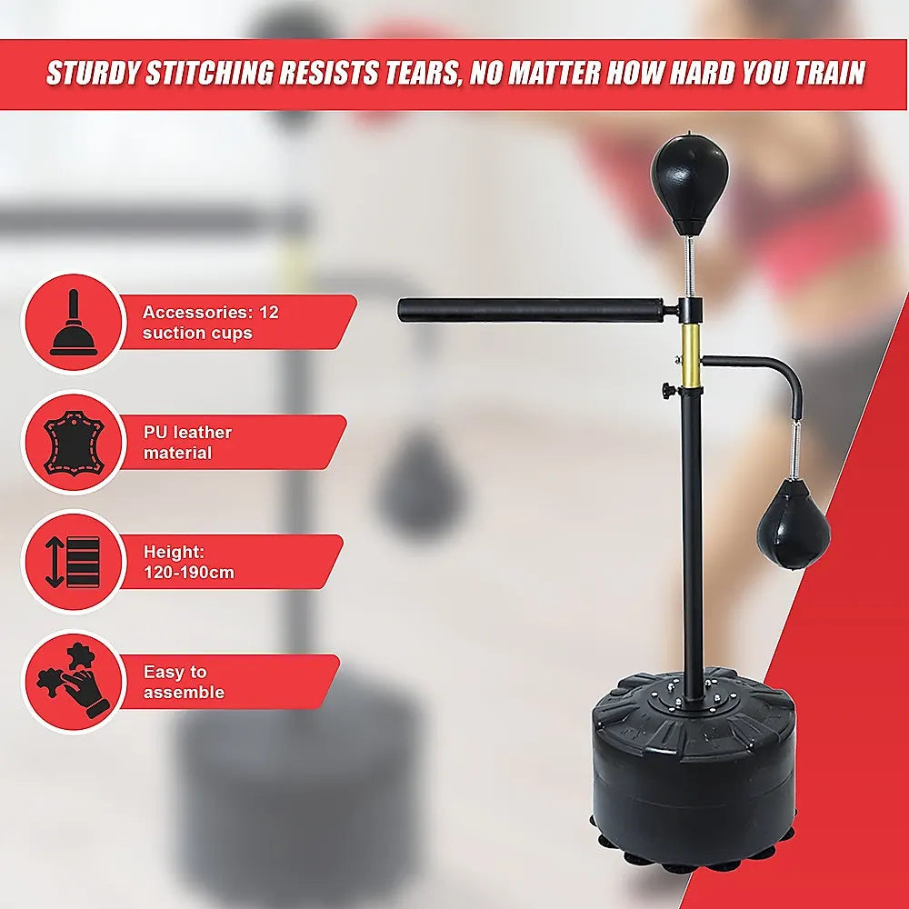Free Standing Punching Bag Speedball Boxing Reflex Training Dummy - Image 8