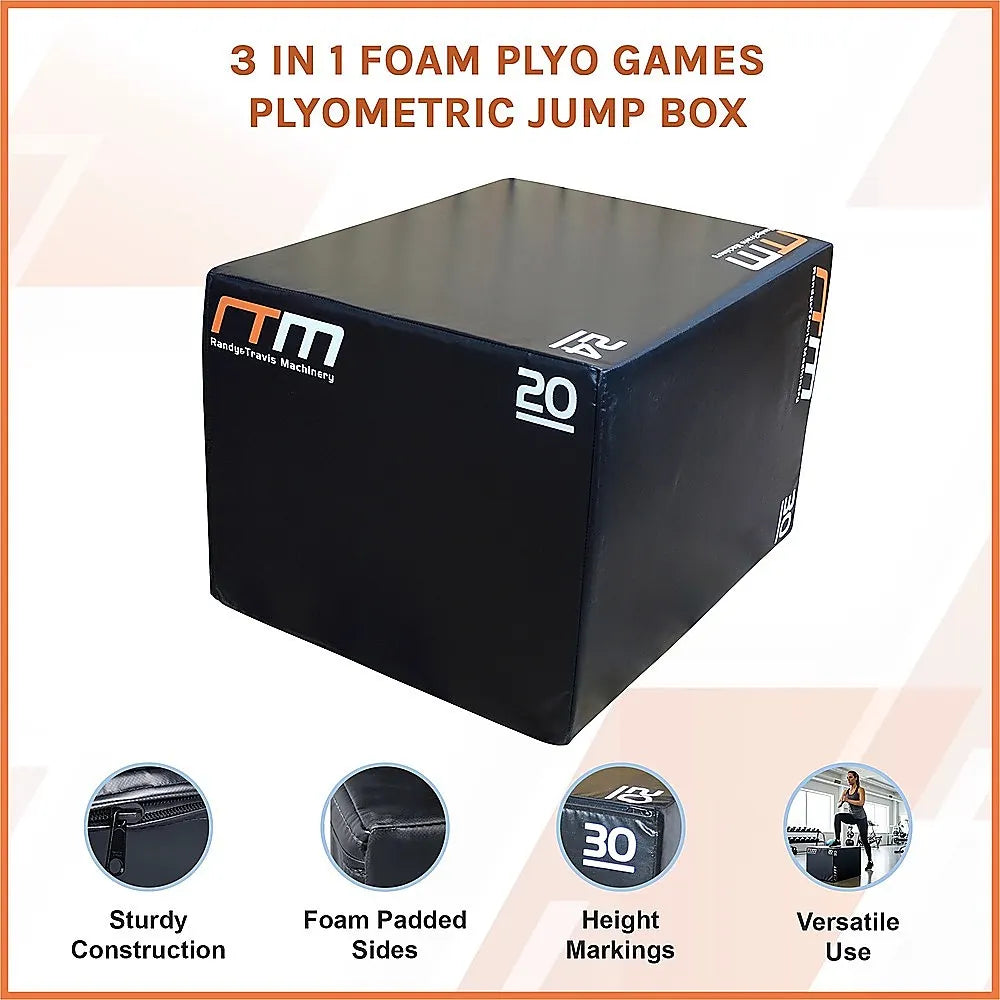 3 IN 1 Foam Plyo Games Plyometric Jump Box - Image 3