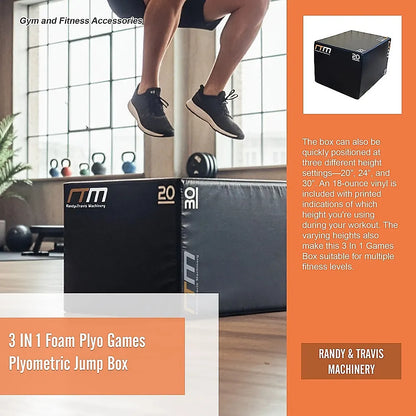 3 IN 1 Foam Plyo Games Plyometric Jump Box - Image 9