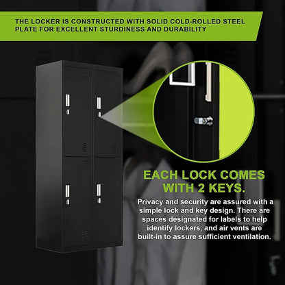 Four-Door Office Gym Shed Storage Locker - Image 9