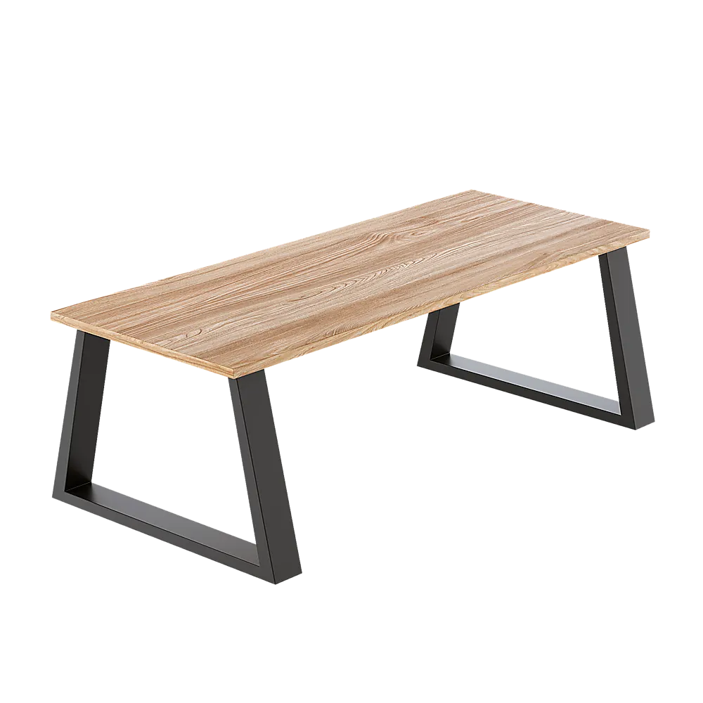 Trapezium-Shaped Table Bench Desk Legs Retro Industrial Design Fully Welded - Black - Image 5