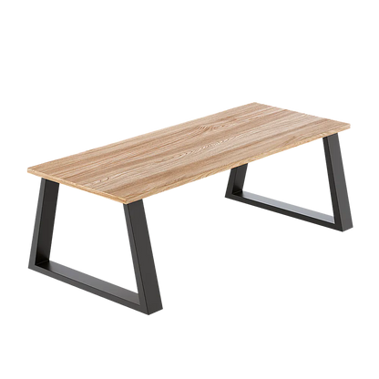 Trapezium-Shaped Table Bench Desk Legs Retro Industrial Design Fully Welded - Black - Image 5