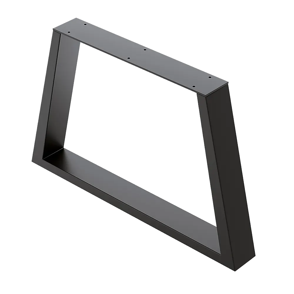 Trapezium-Shaped Table Bench Desk Legs Retro Industrial Design Fully Welded - Black - Image 4