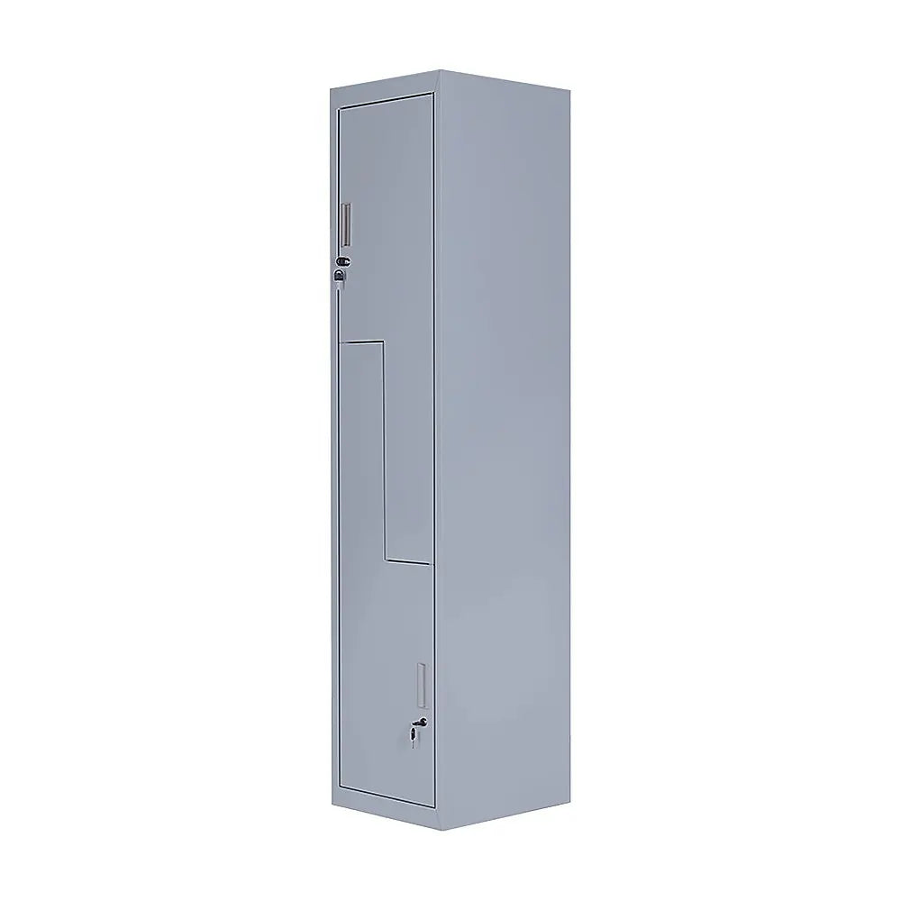 Grey Two-Door L-shaped Office Gym Shed Storage Lockers - Image 4