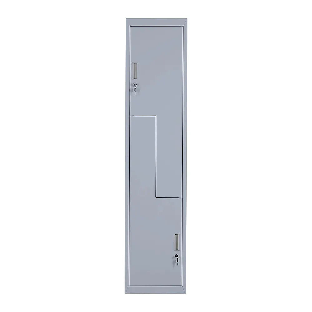 Grey Two-Door L-shaped Office Gym Shed Storage Lockers - Image 5