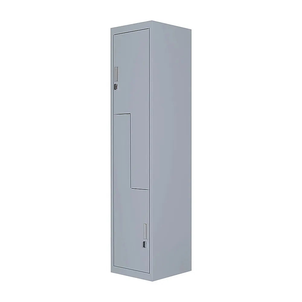 Grey Two-Door L-shaped Office Gym Shed Storage Lockers - Image 4