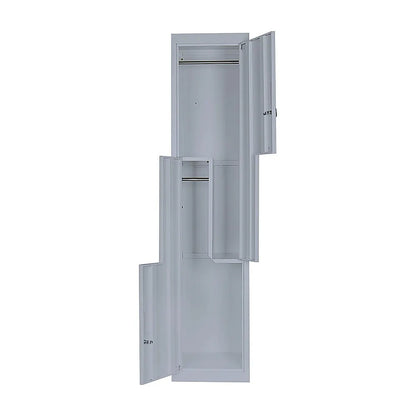 Grey Two-Door L-shaped Office Gym Shed Storage Lockers - Image 8