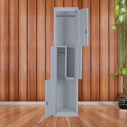 Grey Two-Door L-shaped Office Gym Shed Storage Lockers - Image 6