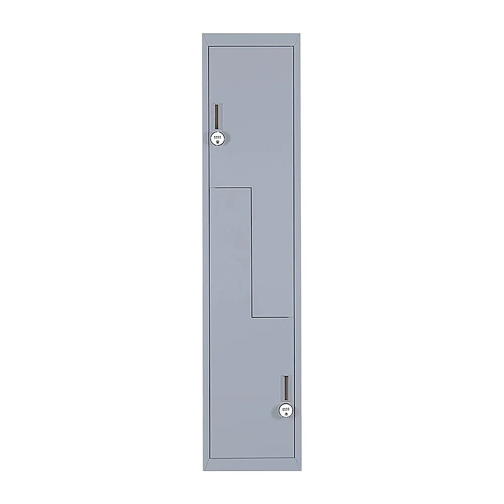 Grey Two-Door L-shaped Office Gym Shed Storage Lockers - Image 4