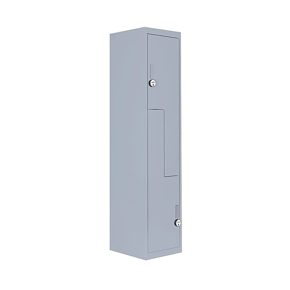 Grey Two-Door L-shaped Office Gym Shed Storage Lockers - Image 5