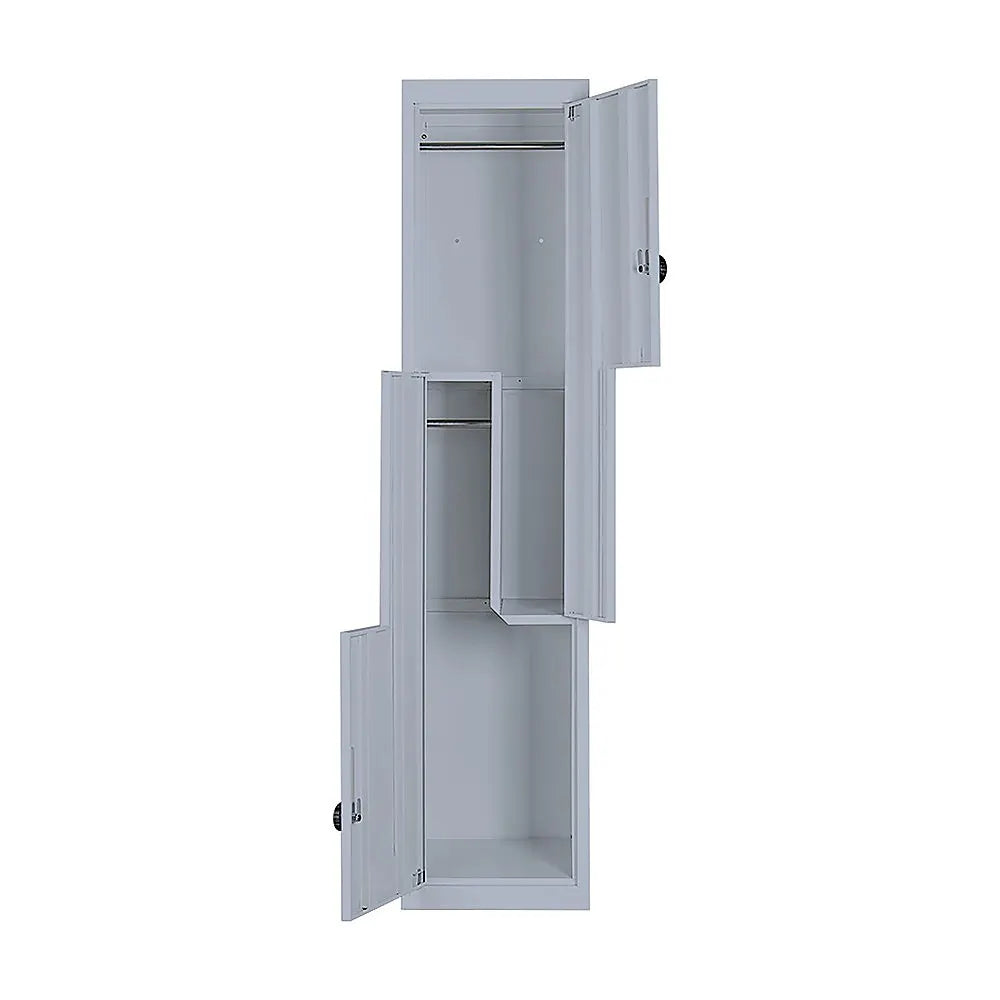 Grey Two-Door L-shaped Office Gym Shed Storage Lockers - Image 8
