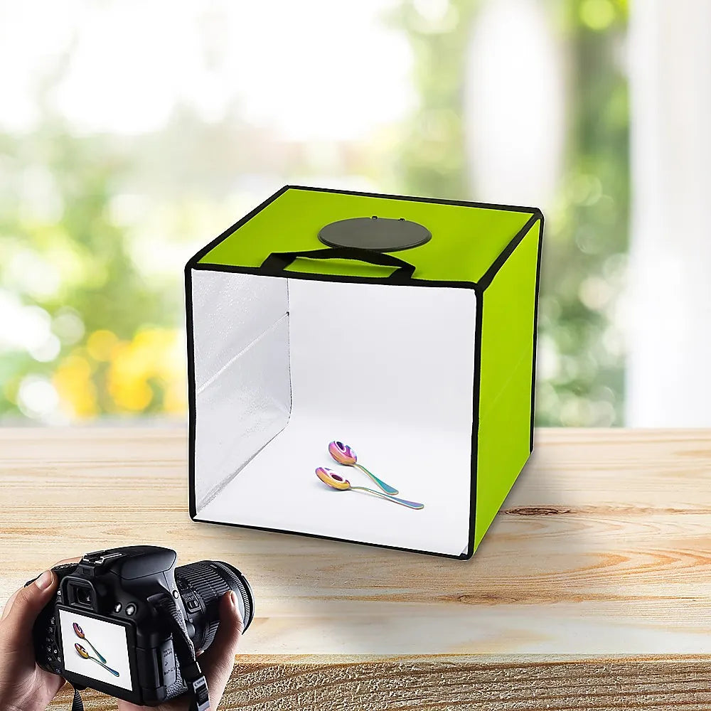 12'' LED Light Room Photo Studio Photography Lighting Tent Kit Backdrop Cube Box - Image 2