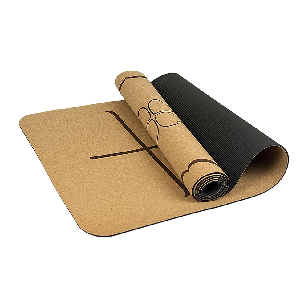Natural Cork TPE Yoga Mat Sports Eco Friendly Exercise Fitness Gym Pilates