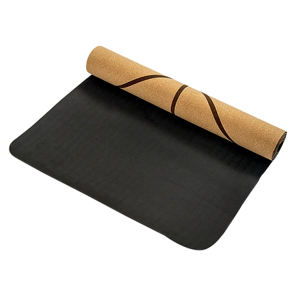 Natural Cork TPE Yoga Mat Sports Eco Friendly Exercise Fitness Gym Pilates - Image 4
