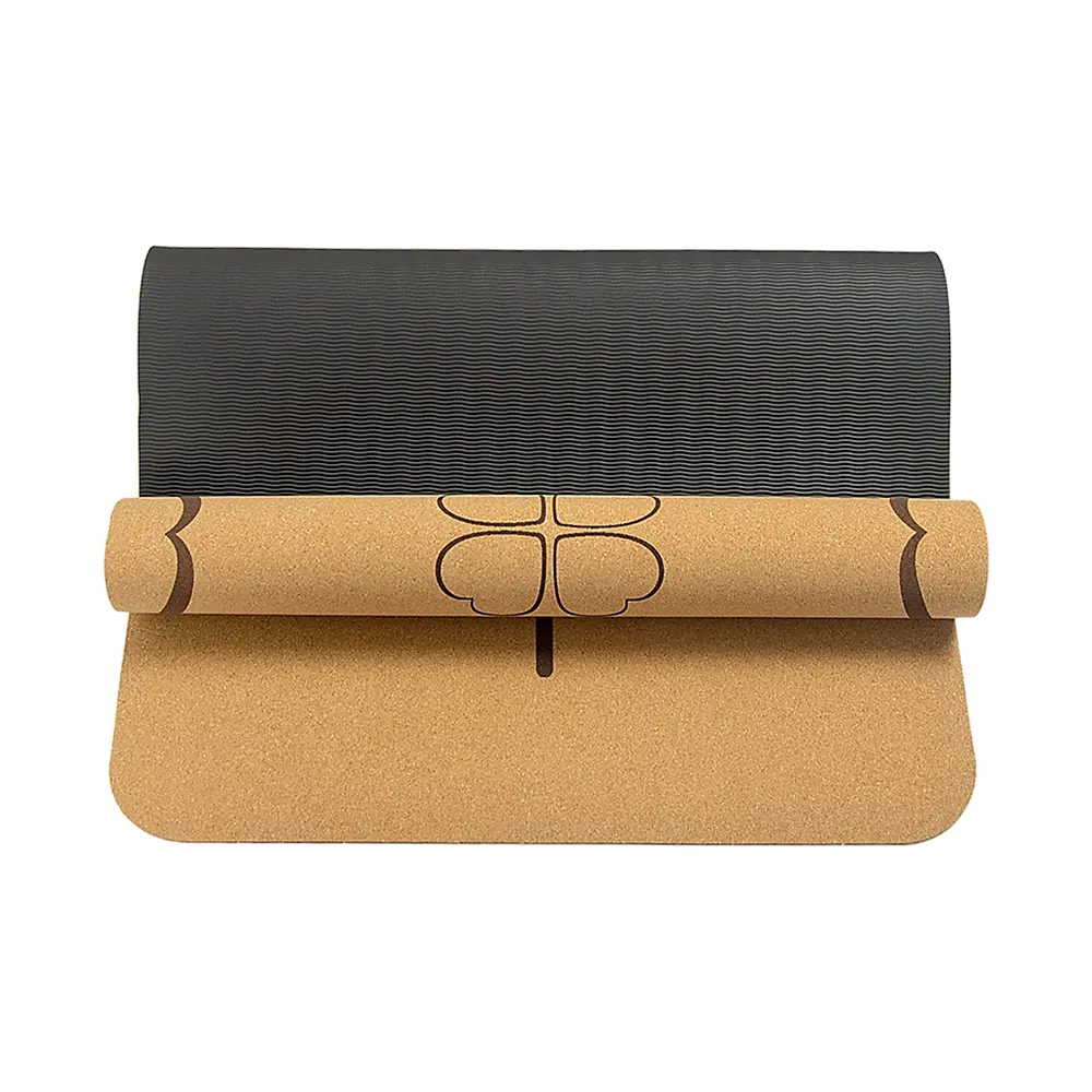 Natural Cork TPE Yoga Mat Sports Eco Friendly Exercise Fitness Gym Pilates - Image 8