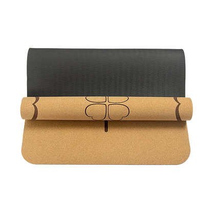 Natural Cork TPE Yoga Mat Sports Eco Friendly Exercise Fitness Gym Pilates - Image 8