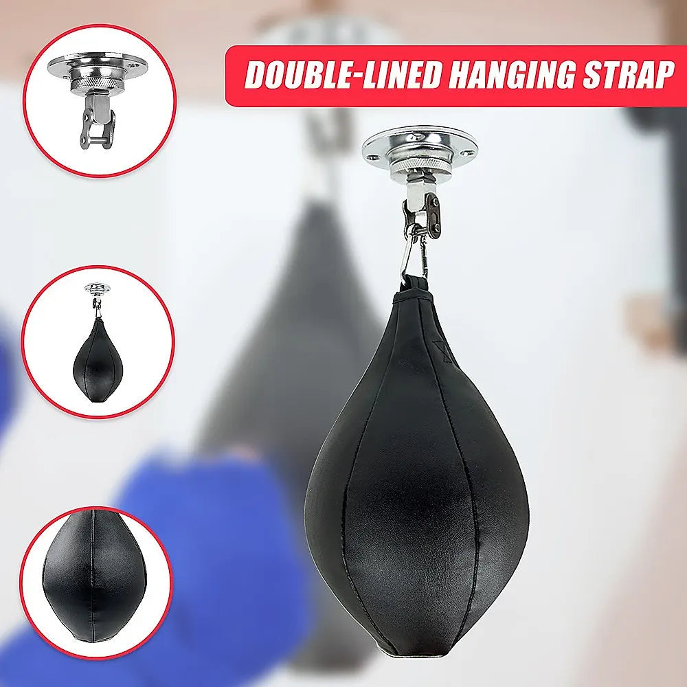 Boxing Speed Bag PU Leather MMA Punching Focus Bag Muay Thai Training Speed - Image 7